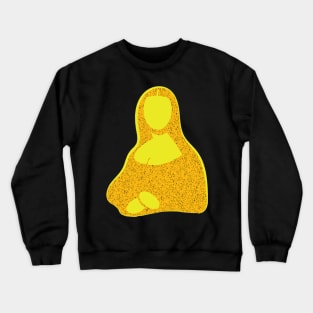 Pop Minimal Lemon Yellow Mona Lisa Crewneck Sweatshirt